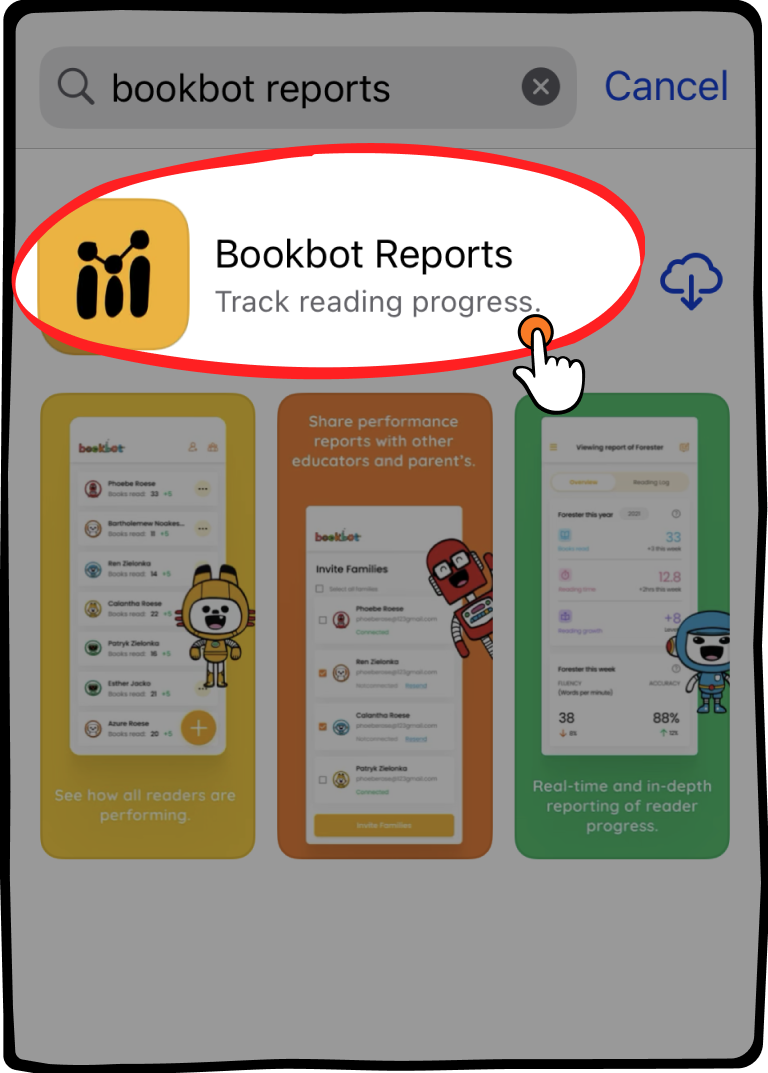 Search for “Bookbot Reports”