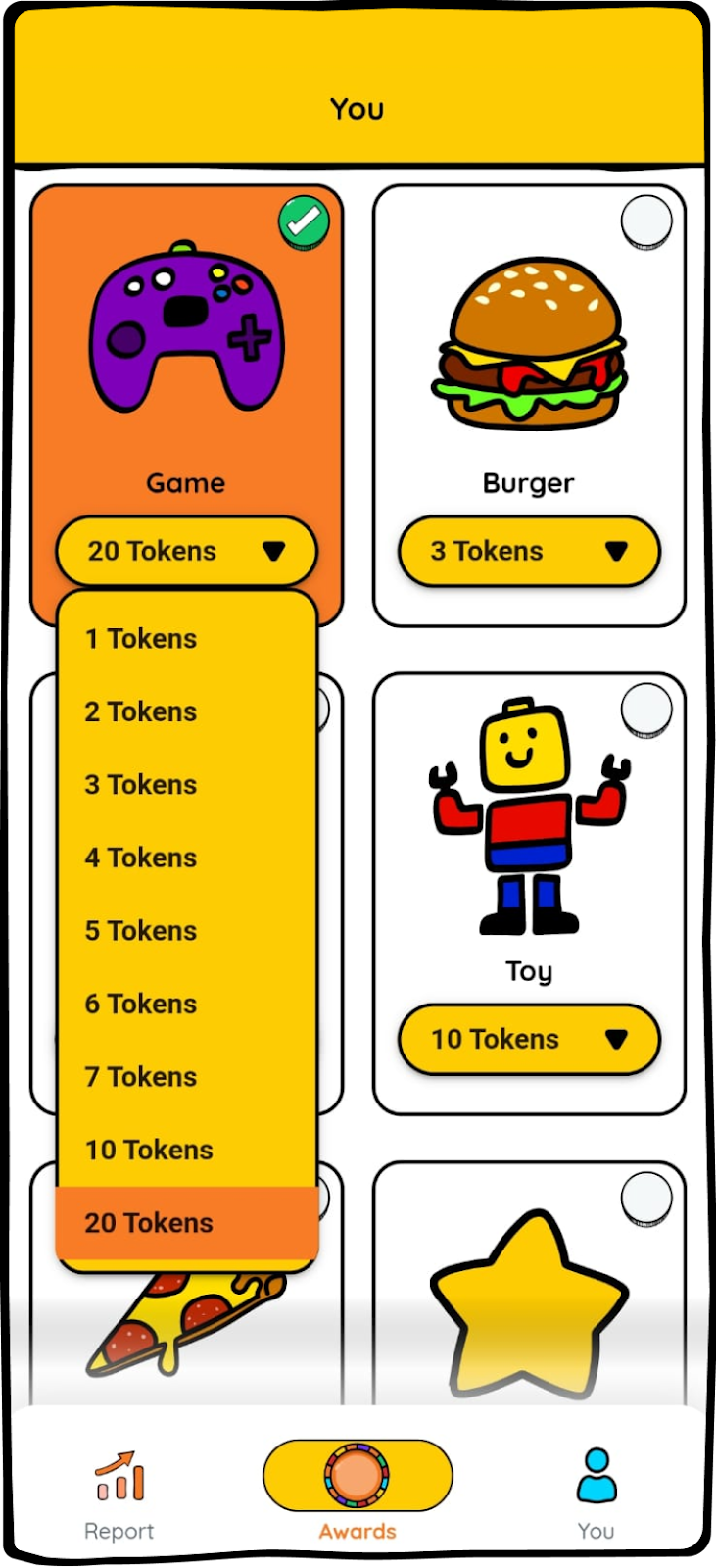 Determine the number of tokens