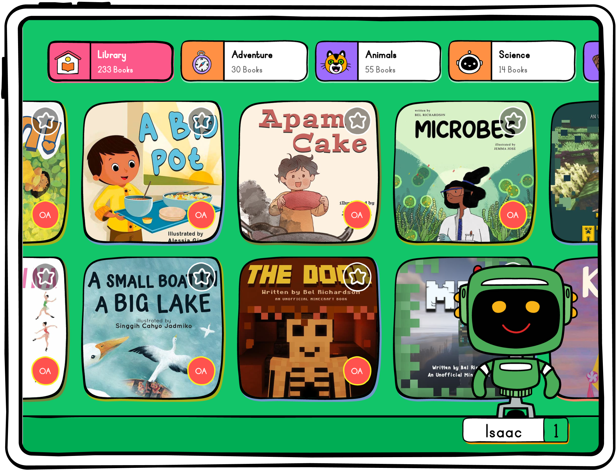 Screenshot of the Bookbot library