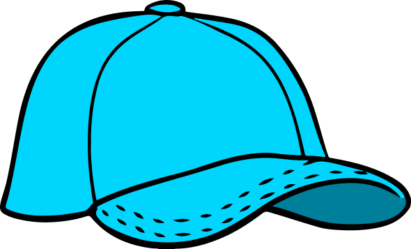 clip art of a blue baseball cap